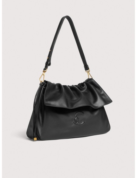 Borsa a spalla in pelle liscia Coccinelle Lidia Medium – Noir - foto 2