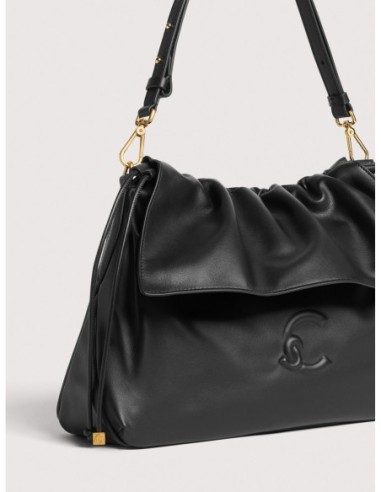 Borsa a spalla in pelle liscia Coccinelle Lidia Medium – Noir - foto 4