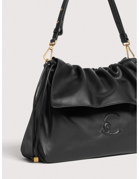 Borsa a spalla in pelle liscia Coccinelle Lidia Medium – Noir - foto 4