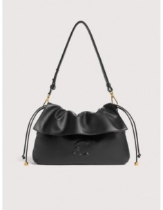 Borsa a spalla in pelle liscia Coccinelle Lidia Small – Noir - foto 1