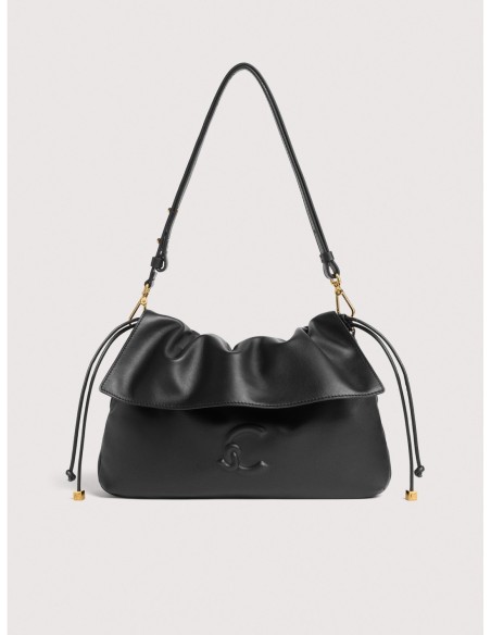 Borsa a spalla in pelle liscia Coccinelle Lidia Small – Noir - foto 1
