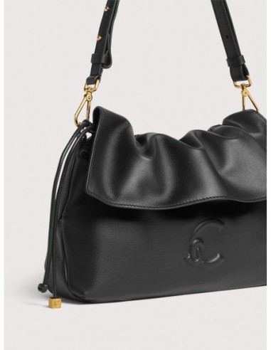 Borsa a spalla in pelle liscia Coccinelle Lidia Small – Noir - foto 4