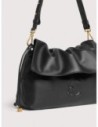 Borsa a spalla in pelle liscia Coccinelle Lidia Small – Noir