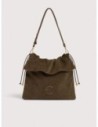 Borsa a spalla piatta in camoscio Coccinelle Lidia Medium – Fango Borsa a spalla piatta in camoscio Coccinelle Lidia Medium – Fango