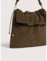 Borsa a spalla piatta in camoscio Coccinelle Lidia Medium – Fango Borsa a spalla piatta in camoscio Coccinelle Lidia Medium – Fango