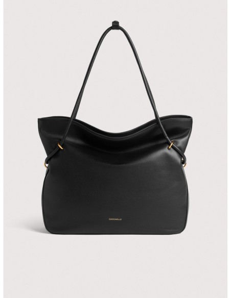 Borsa shopping in pelle liscia Coccinelle Lizzie Medium – Noir - foto 1