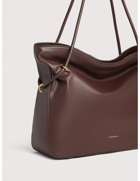 Borsa shopping in pelle liscia Coccinelle Lizzie Medium – Berry - foto 4