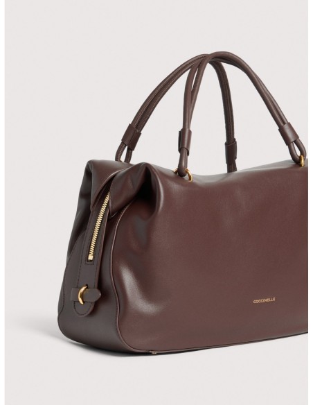 Borsa a mano in pelle liscia Coccinelle Lizzie Medium – Berry - foto 4