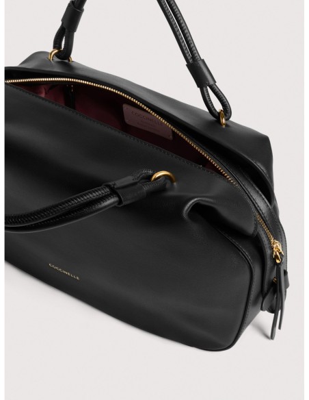 Borsa a mano in pelle liscia Coccinelle Lizzie Small – Noir - foto 3