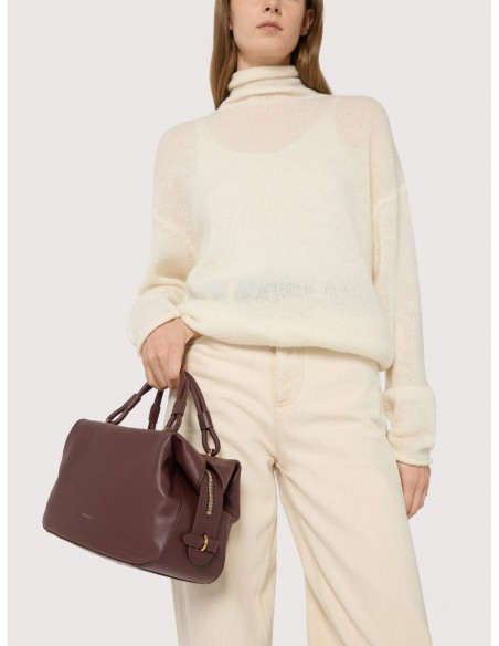 Borsa a mano in pelle liscia Coccinelle Lizzie Small – Berry - foto 5