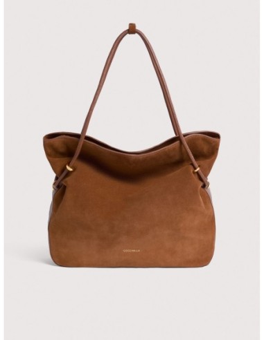 Borsa shopping in camoscio Coccinelle Lizzie Medium – Cognac - foto 1
