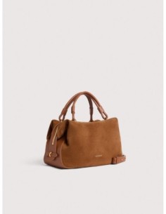 Borsa a mano in camoscio Coccinelle Lizzie Small – Cognac - foto 1 2