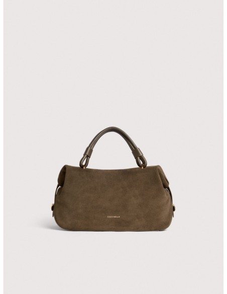 Borsa a mano in camoscio Coccinelle Lizzie Small – Fango - foto 1