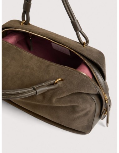 Borsa a mano in camoscio Coccinelle Lizzie Small – Fango - foto 3