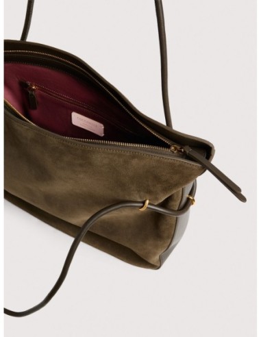 Borsa shopping in camoscio Coccinelle Lizzie Medium – Fango - foto 3