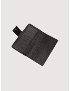 Portafoglio grande con patta in pelle con grana Coccinelle Metallic Large – Noir - foto 1 2