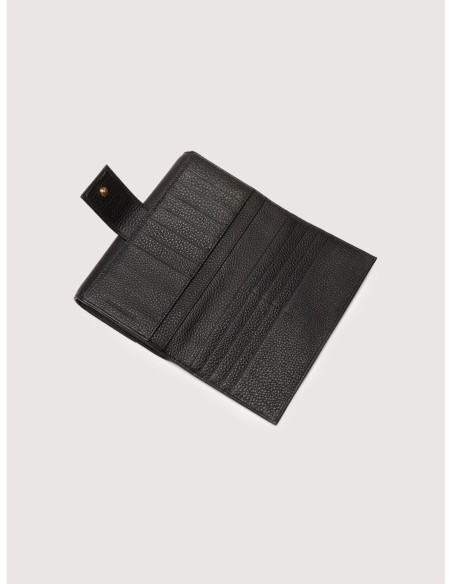 Portafoglio grande con patta in pelle con grana Coccinelle Metallic Large – Noir - foto 2
