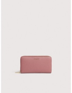 Portafoglio grande con zip in pelle con grana Coccinelle Metallic Large – Winter Rose - foto 1