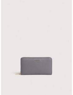 Portafoglio grande con zip in pelle con grana Coccinelle Metallic Large – Stove - foto 1