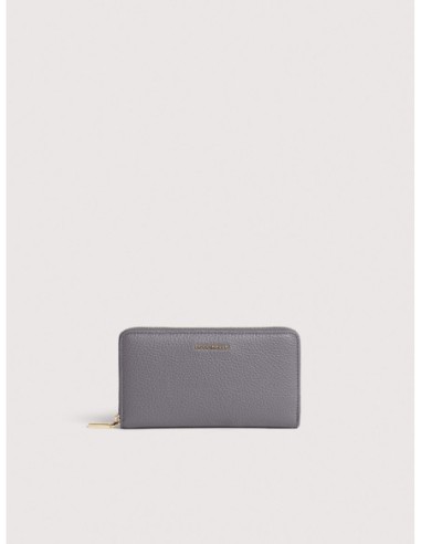 Portafoglio grande con zip in pelle con grana Coccinelle Metallic Large – Stove - foto 1