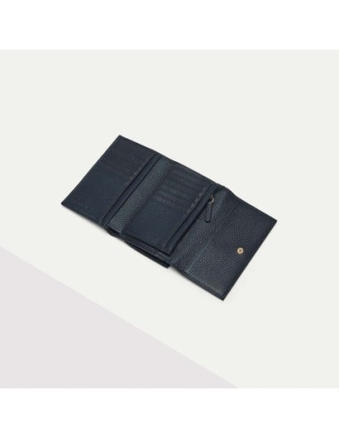 Portafoglio medio con patta in pelle con grana Coccinelle Metallic Medium – Midnight Blue - foto 2