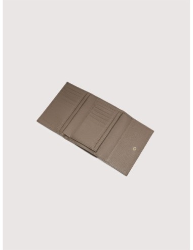 Portafoglio medio con patta in pelle con grana Coccinelle Metallic Medium – Warm Taupe - foto 2