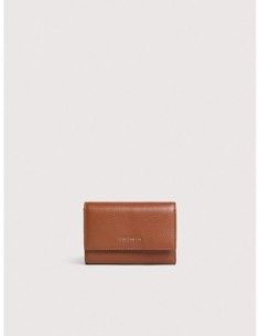 Portafoglio medio con patta in pelle con grana Coccinelle Metallic Medium – Cognac - foto 1