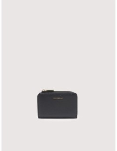 Portafoglio piccolo in pelle con grana Coccinelle Metallic Small – Noir - foto 1
