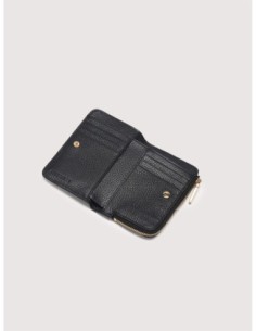 Portafoglio piccolo in pelle con grana Coccinelle Metallic Small – Noir - foto 1 2