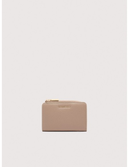 Portafoglio piccolo in pelle con grana Coccinelle Metallic Small – Warm Taupe - foto 1