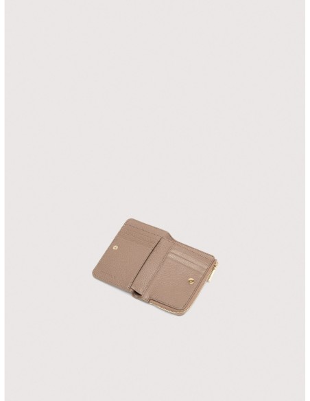 Portafoglio piccolo in pelle con grana Coccinelle Metallic Small – Warm Taupe - foto 2
