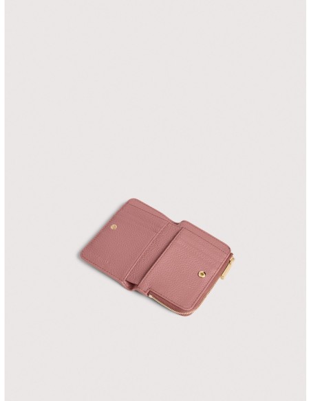 Portafoglio piccolo in pelle con grana Coccinelle Metallic Small – Winter Rose - foto 2