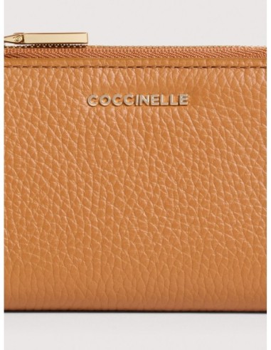 Portafoglio piccolo in pelle con grana Coccinelle Metallic Small – Robin - foto 3