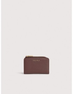 Portafoglio piccolo in pelle con grana Coccinelle Metallic Small – Berry - foto 1