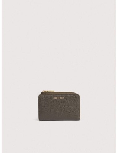 Portafoglio piccolo in pelle con grana Coccinelle Metallic Small – Fango - foto 1