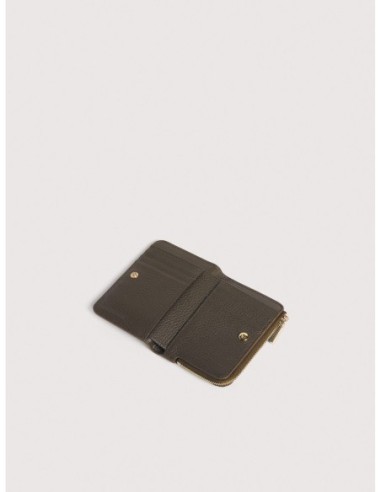 Portafoglio piccolo in pelle con grana Coccinelle Metallic Small – Fango - foto 2
