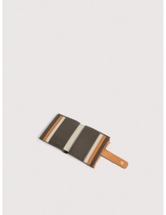 Portafoglio compatto in pelle tricolore Coccinelle Metallic Medium – Fango/Robin/Eucalipto - foto 1 2