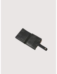 Portafoglio compatto in pelle con grana Coccinelle Metallic Medium – Noir - foto 1 2