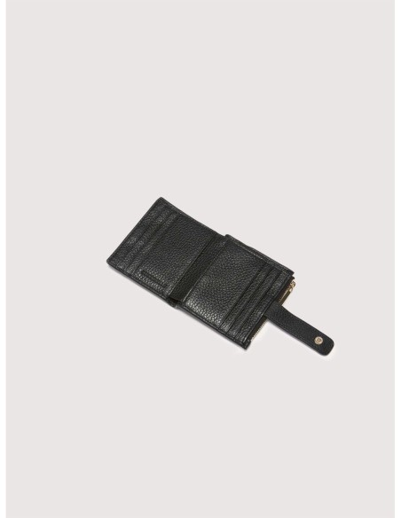 Portafoglio compatto in pelle con grana Coccinelle Metallic Medium – Noir - foto 2