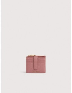 Portafoglio compatto in pelle con grana Coccinelle Metallic Medium – Winter Rose - foto 1