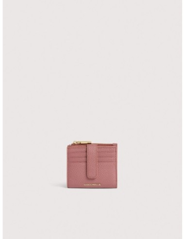 Portafoglio compatto in pelle con grana Coccinelle Metallic Medium – Winter Rose - foto 1