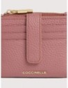 Portafoglio compatto in pelle con grana Coccinelle Metallic Medium – Winter Rose Portafoglio compatto in pelle con grana Coccinelle Metallic Medium – Winter Rose