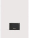 Portafoglio piccolo con bottone in pelle con grana Coccinelle Metallic Small – Noir