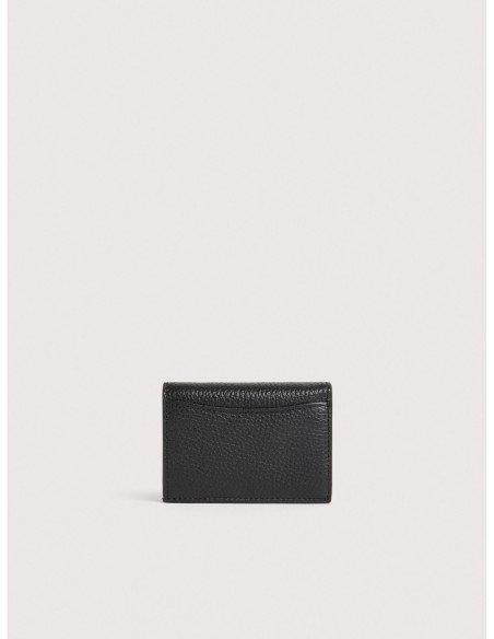 Portafoglio piccolo con bottone in pelle con grana Coccinelle Metallic Small – Noir - foto 3