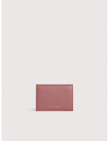 Portafoglio piccolo con bottone in pelle con grana Coccinelle Metallic Small – Winter Rose - foto 1