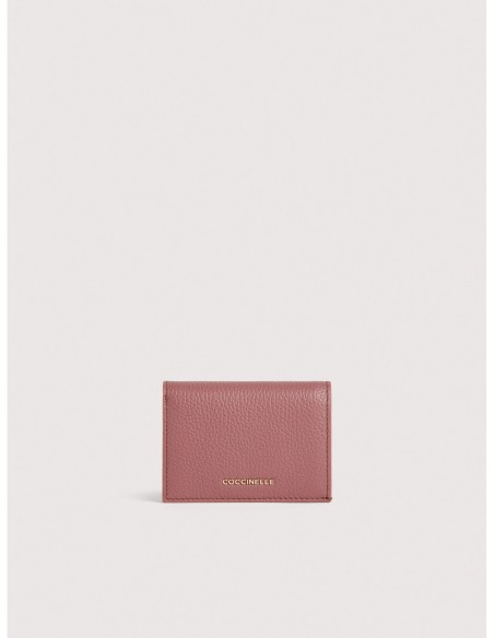 Portafoglio piccolo con bottone in pelle con grana Coccinelle Metallic Small – Winter Rose - foto 1