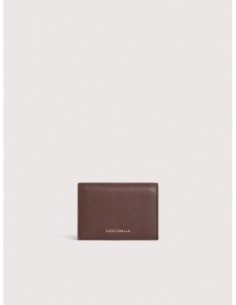 Portafoglio piccolo con bottone in pelle con grana Coccinelle Metallic Small – Berry - foto 1