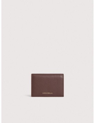 Portafoglio piccolo con bottone in pelle con grana Coccinelle Metallic Small – Berry - foto 1