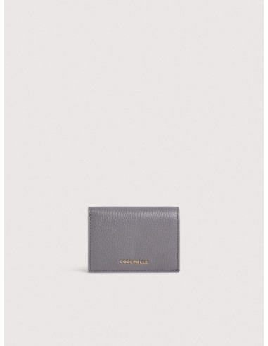 Portafoglio piccolo con bottone in pelle con grana Coccinelle Metallic Small – Stove - foto 1