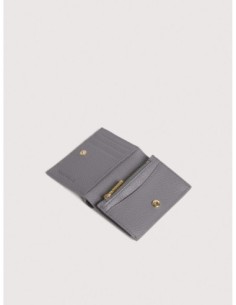 Portafoglio piccolo con bottone in pelle con grana Coccinelle Metallic Small – Stove - foto 1 2